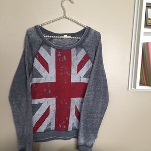 {Forever 21} British Flag Crew Neck
